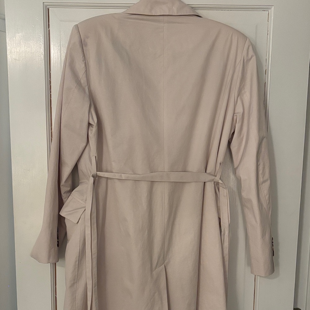 bagatelle Cream Trench Coat with Tie Belt - Picture 4 of 4